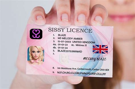 sissy exposure card|Blank sissy and slut I.D cards .